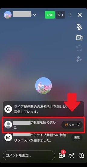 配信中画面