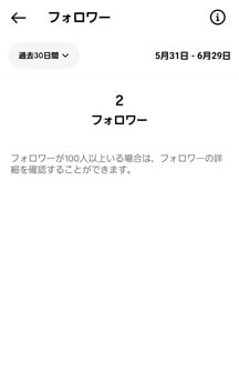 フォロワー数表示画面